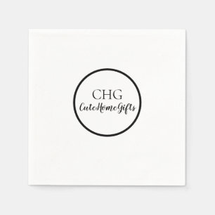 Monogram Name Shop Business  Napkin