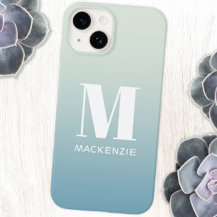 Monogram Name Simple Gradient Personalised Case-Mate iPhone 14 Case