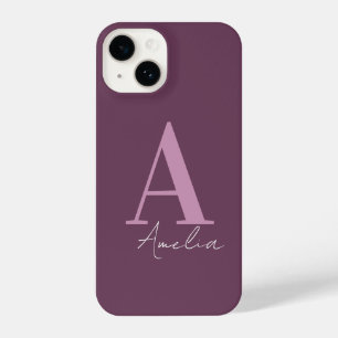 Monogram Name Simple Minimal iPhone 14 Case