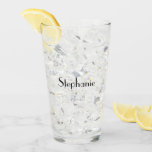 Monogram Name Simple Minimal Wedding Gift Favour Glass<br><div class="desc">Designed with text template for monogram name in plain background,  this makes a beautiful personalised favour or gift for special occasions like weddings,  bridal shower,  birthdays,  anniversary,  holidays etc. You may change the background colour as you wish.</div>