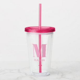Monogram Name Simple Personalised tumbler