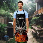 Monogram Name Skull Flaming Fire<br><div class="desc">This design may be personalised by choosing the customise option to add text or make other changes. If this product has the option to transfer the design to another item, please make sure to adjust the design to fit if needed. Contact me at colorflowcreations@gmail.com if you wish to have this...</div>