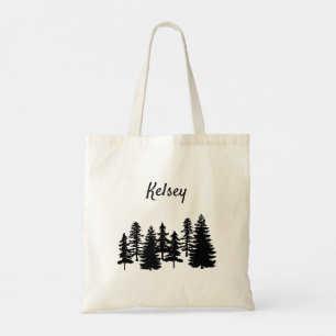 Monogram Name The Mountains are Calling Nature Tote Bag