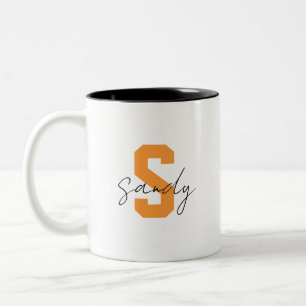 Monogram name Two-Tone coffee mug