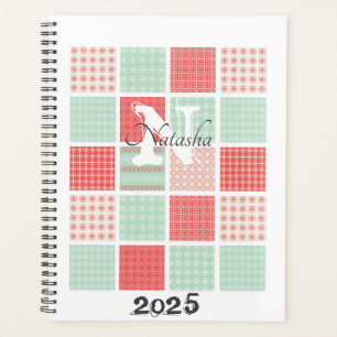 Monogram Name Watercolor Pattern 2025 Planner