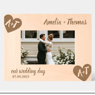 Monogram Name Wedding Custom Wood Frames