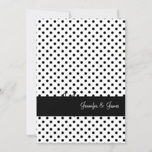 Monogram Names Black White Wedding Invitations