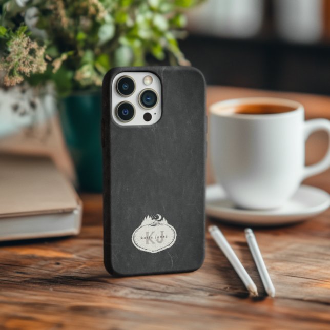 Monogram Nature Stamp | Custom Name Case-Mate iPhone Case (Creator Uploaded)