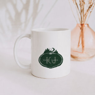 Monogram Nature Stamp Custom Name Coffee Mug