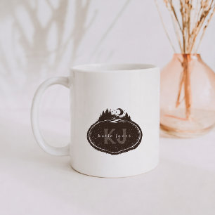 Monogram Nature Stamp Custom Name Coffee Mug