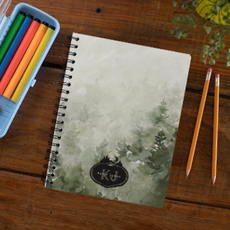 Monogram Nature Stamp | Custom Name Notebook