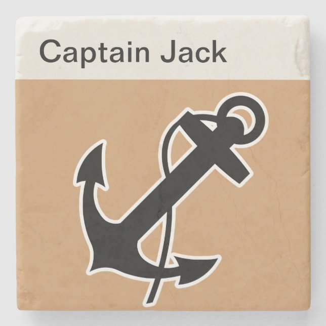 Monogram Nautical Drink Coasters (Front)