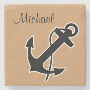 Monogram Nautical Drink Coasters