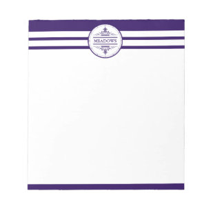 Monogram Nautical Elegant Navy Blue Notepad