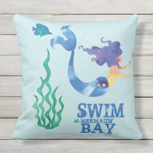 Monogram. Nautical. Mermaids' Bay. Family Name. Cushion