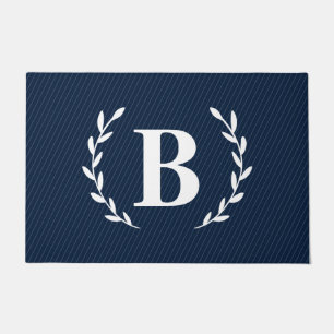 Monogram Navy Blue Doormat
