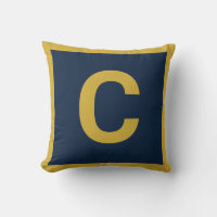 MONOGRAM NAVY GOLD  DOUBLESIDED Cushion Pillow
