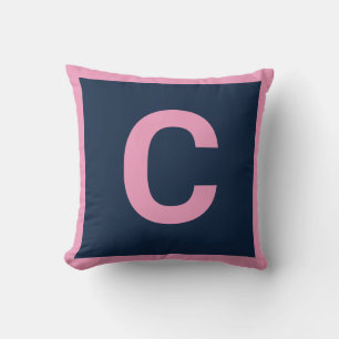 MONOGRAM NAVY PINK DOUBLESIDED Cushion Pillow