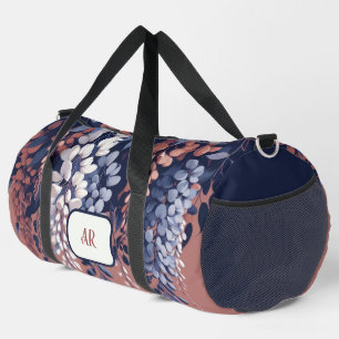 Monogram Navy Rose Wisteria Elegance Duffle Bag