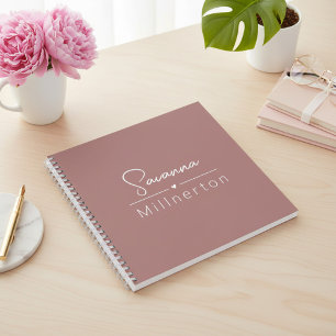 Monogram Neutral Modern Minimalist Elegant Notebook