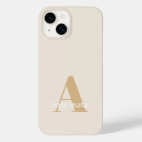 Monogram Neutral Modern Minimalist Stylish
