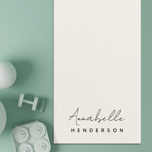 Monogram Neutral   Modern Minimalist Stylish Yoga Mat