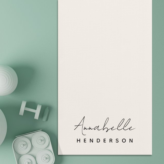 Monogram Neutral | Modern Minimalist Stylish Yoga Mat (Creator Uploaded)