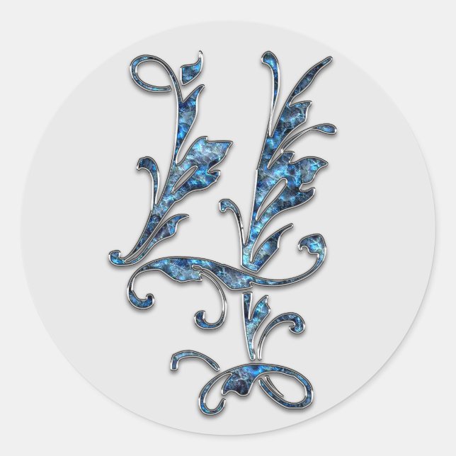 monogram number 4 stickers (Front)