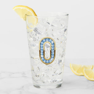 Monogram O - 16 oz Glass 