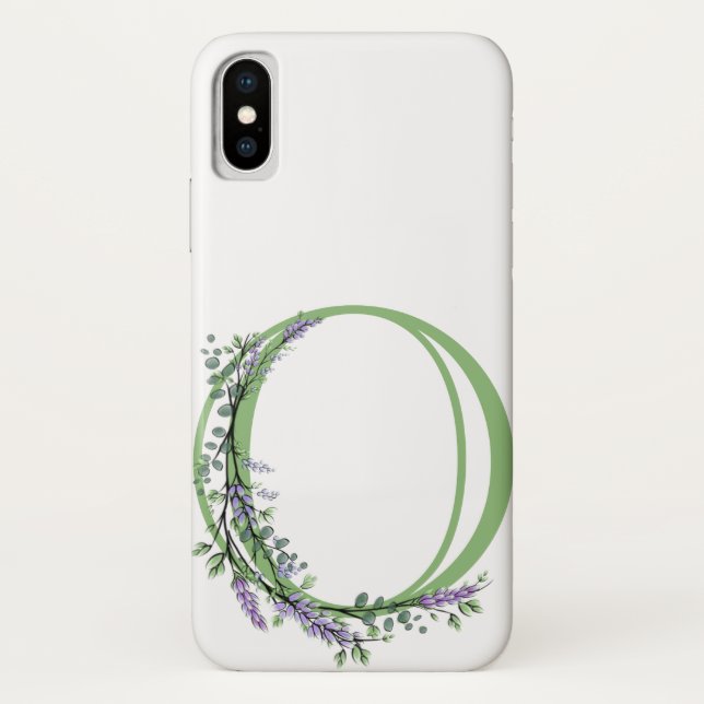 Monogram O Lavender Eucalyptus Case-Mate iPhone Case (Back)