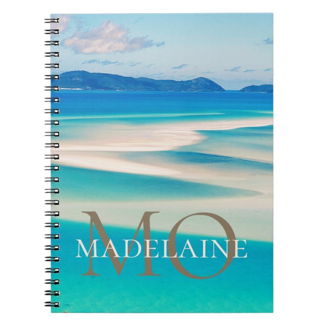  Monogram  Ocean Gold Colour Personal  Notebook (Front)