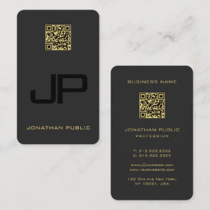 Monogram Oceania Australian Japanese Black Gold Business Card