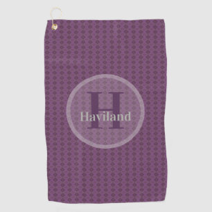 Monogram Olive Golf Towel with Name and Initial