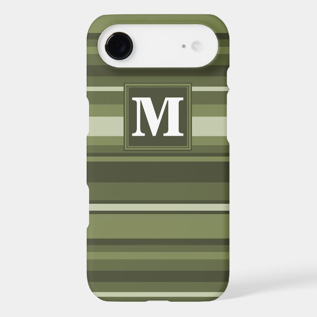 Monogram olive green stripes (Back)