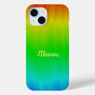 Monogram ombre rainbow iPhone 15 case