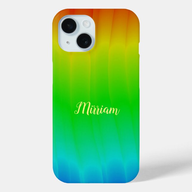 Monogram ombre rainbow Case-Mate iPhone case (Back)