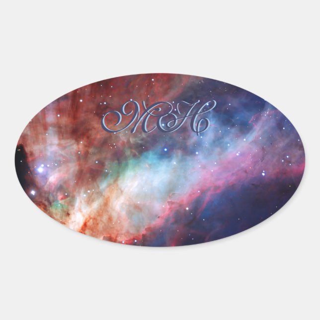 Monogram Omega Nebula - Our Amazing Universe Oval Sticker (Front)