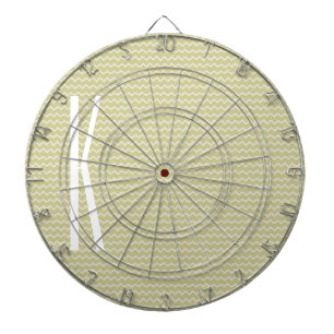 Monogram on Light Sage Green Mini Chevron Dartboard
