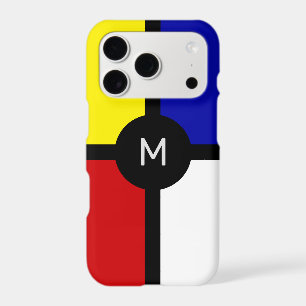 Monogram on Stylish Mondrian Inspired Art