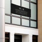 Monogram or Add Logo Business Black Outdoor