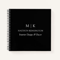 Monogram or Add Logo Business Black Square