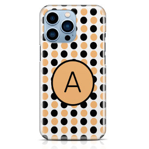 Monogram Orange and Black  iPhone 15 Case
