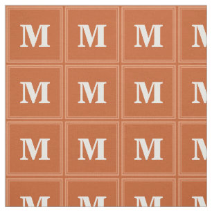 Monogram orange fabric
