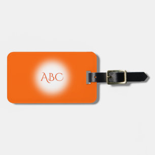 Monogram Orange Luggage Tag