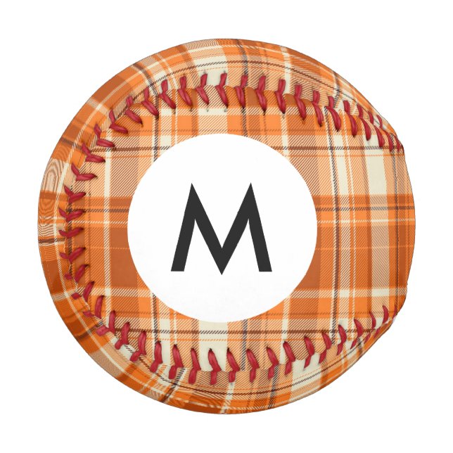 Monogram Orange plaid Baseball (Front Left)