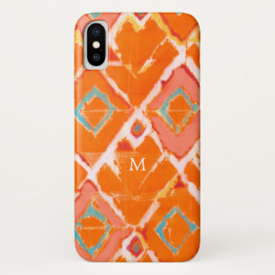 Monogram Orange Tribal II Case-Mate iPhone Case