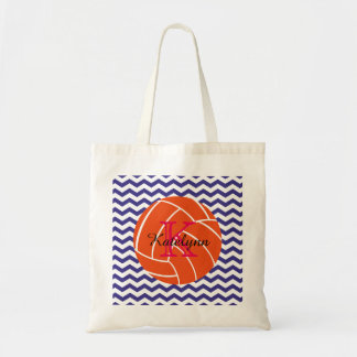Monogram Orange Volleyball Tote Bag