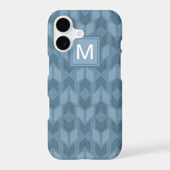 Monogram | Outdoor Geo Step | Blue Arrow Pattern (Back)