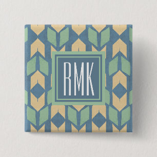 Monogram   Outdoor Geo Step   Geometric Arrow Patt 15 Cm Square Badge