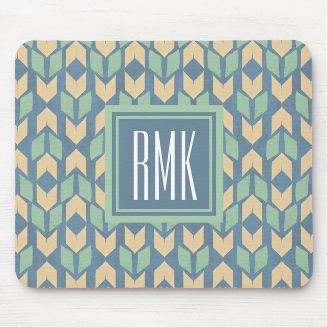 Monogram | Outdoor Geo Step | Geometric Arrow Patt Mouse Pad (Front)